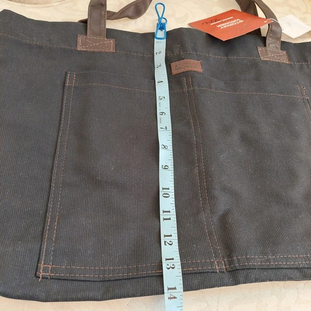 Stormy Kromer Dockside Shoulder Tote Bag Cotton Cord Black One Size $100 NEW!